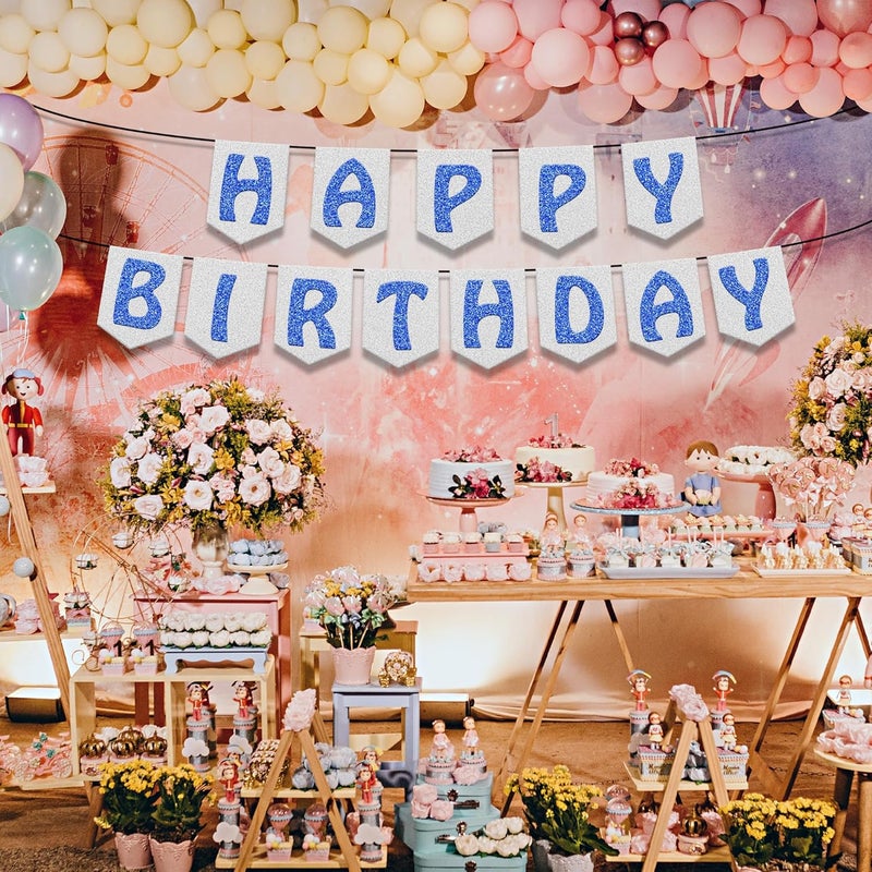 Twavang 24 Sheets Blue Glitter Cardstock Paper, A4 Premium Sparkly Paper for Scrapbook, DIY Projects, Party Decoration, Gift Box Wrapping 250GSM/92lb - Image 4
